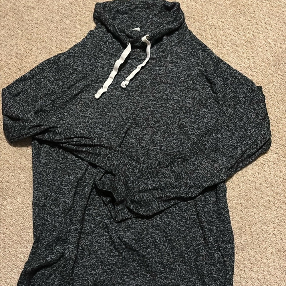 J. Crew Hoodless Sweatshirt Sweater Cowl Mock Neck